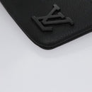 LOUIS VUITTON Aerogram Pochette Cles Coin Purse Black M81031 LV Auth BA140A-7
