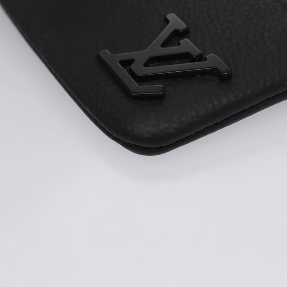 LOUIS VUITTON Aerogram Pochette Cles Coin Purse Black M81031 LV Auth BA140A