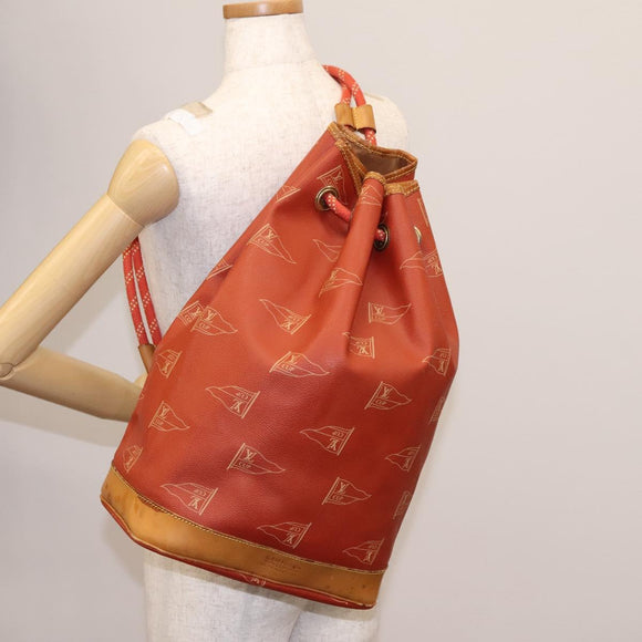 LOUIS VUITTON LV cup Saint Tropez Shoulder Bag Red M80026 LV Auth BA1410