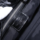 Christian Dior Lady Dior Chain Bag Patent Leather Black Silver Auth BA14101V-18