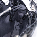 Christian Dior Lady Dior Chain Bag Patent Leather Black Silver Auth BA14101V-20