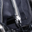 Christian Dior Lady Dior Chain Bag Patent Leather Black Silver Auth BA14101V-26