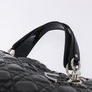 Christian Dior Lady Dior Chain Bag Patent Leather Black Silver Auth BA14101V-8