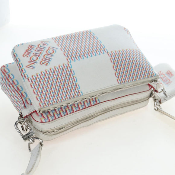 LOUIS VUITTON Damier Giant Spray Trio Messenger Bag White M20665 Auth BA14102V