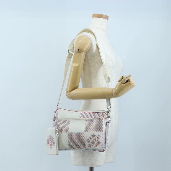 LOUIS VUITTON Damier Giant Spray Trio Messenger Bag White M20665 Auth BA14102V