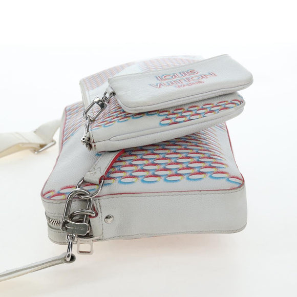 LOUIS VUITTON Damier Giant Spray Trio Messenger Bag White M20665 Auth BA14102V