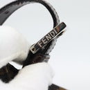 FENDI Zucca Canvas Mamma Baguette Shoulder Bag Black Brown Auth BA14103V-17