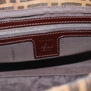 FENDI Zucca Canvas Mamma Baguette Shoulder Bag Black Brown Auth BA14103V-18