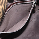FENDI Zucca Canvas Mamma Baguette Shoulder Bag Black Brown Auth BA14103V-22
