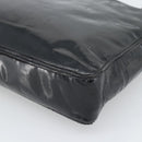 CHANEL Tote Bag Patent Leather Black Gold CC Auth BA14104-12