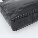 CHANEL Tote Bag Patent Leather Black Gold CC Auth BA14104-13