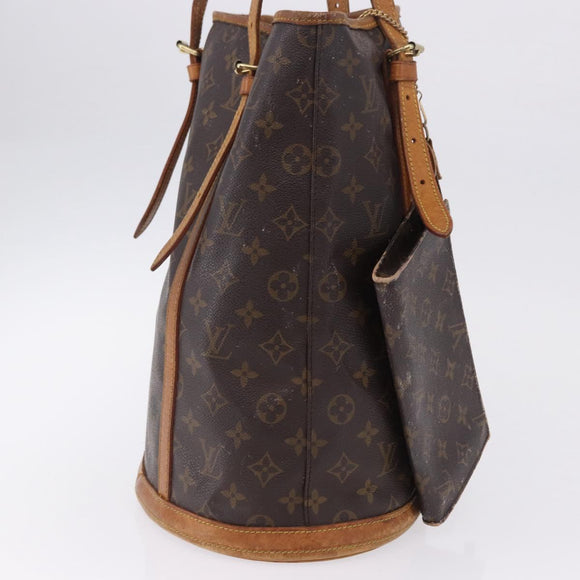 LOUIS VUITTON Monogram Bucket GM Shoulder Bag M42236 LV Auth BA14107