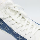 LOUIS VUITTON Monogram Denim Tattoo Line High Top Sneakers Blue LV Auth BA14108M-11