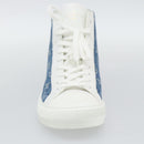 LOUIS VUITTON Monogram Denim Tattoo Line High Top Sneakers Blue LV Auth BA14108M-16