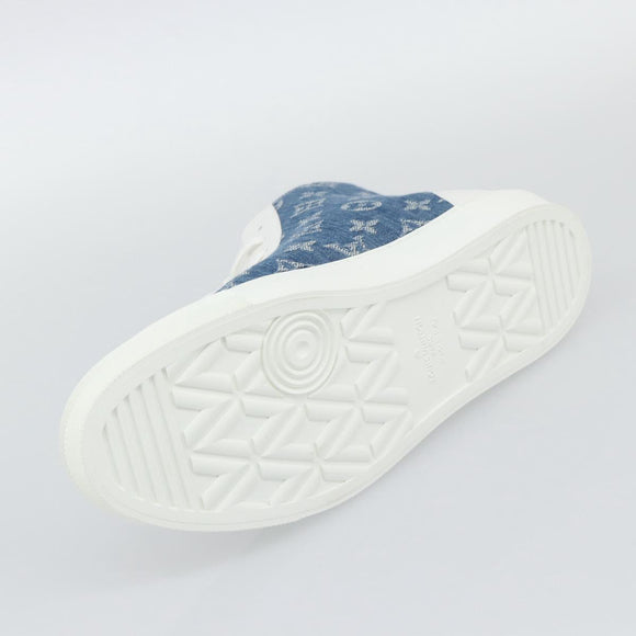 LOUIS VUITTON Monogram Denim Tattoo Line High Top Sneakers Blue LV Auth BA14108M