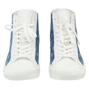 LOUIS VUITTON Monogram Denim Tattoo Line High Top Sneakers Blue LV Auth BA14108M-2