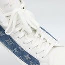 LOUIS VUITTON Monogram Denim Tattoo Line High Top Sneakers Blue LV Auth BA14108M-21