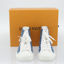 LOUIS VUITTON Monogram Denim Tattoo Line High Top Sneakers Blue LV Auth BA14108M-24