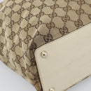 GUCCI GG Canvas Tote Bag Beige Gold 120836 Auth BA14113-14