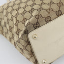 GUCCI GG Canvas Tote Bag Beige Gold 120836 Auth BA14113-16