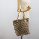 GUCCI GG Canvas Tote Bag Beige Gold 120836 Auth BA14113-21