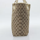 GUCCI GG Canvas Tote Bag Beige Gold 120836 Auth BA14113-4