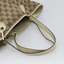 GUCCI GG Canvas Tote Bag Beige Gold 120836 Auth BA14113-7
