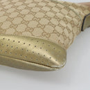 GUCCI GG Canvas Shoulder Bag Beige Gold 145857 Auth BA14114-9
