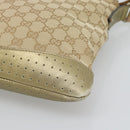 GUCCI GG Canvas Shoulder Bag Beige Gold 145857 Auth BA14114-15