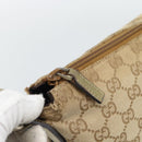GUCCI GG Canvas Shoulder Bag Beige Gold 145857 Auth BA14114-10