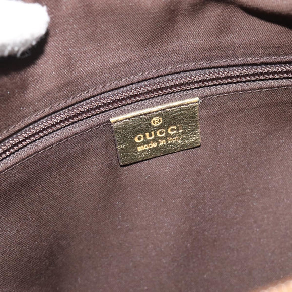 GUCCI GG Canvas Shoulder Bag Beige Gold 145857 Auth BA14114