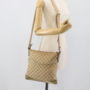 GUCCI GG Canvas Shoulder Bag Beige Gold 145857 Auth BA14114-23