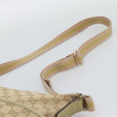 GUCCI GG Canvas Shoulder Bag Beige Gold 145857 Auth BA14114-8