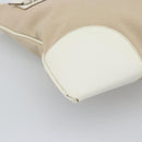 PRADA Tote Bag Canvas Beige Silver Auth BA14115-17