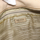 PRADA Tote Bag Canvas Beige Silver Auth BA14115-19