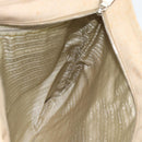 PRADA Tote Bag Canvas Beige Silver Auth BA14115-20
