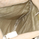 PRADA Tote Bag Canvas Beige Silver Auth BA14115-21