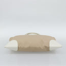 PRADA Tote Bag Canvas Beige Silver Auth BA14115-5