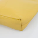 PRADA Hand Bag Leather Yellow Auth BA14118-9