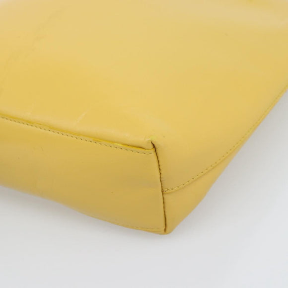 PRADA Hand Bag Leather Yellow Auth BA14118