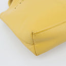 PRADA Hand Bag Leather Yellow Auth BA14118-14