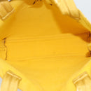 PRADA Hand Bag Leather Yellow Auth BA14118-10
