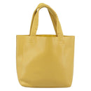PRADA Hand Bag Leather Yellow Auth BA14118-2