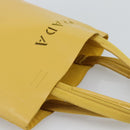 PRADA Hand Bag Leather Yellow Auth BA14118-6