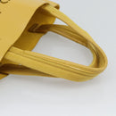 PRADA Hand Bag Leather Yellow Auth BA14118-7