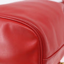 PRADA Purse Hand Bag Leather 2way Red Gold Auth BA14119V-18