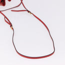 PRADA Purse Hand Bag Leather 2way Red Gold Auth BA14119V-8