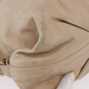 BVLGARI Chandra Tote Bag Leather Beige Gold Auth BA14122-10