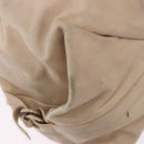 BVLGARI Chandra Tote Bag Leather Beige Gold Auth BA14122-15
