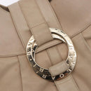 BVLGARI Chandra Tote Bag Leather Beige Gold Auth BA14122-17